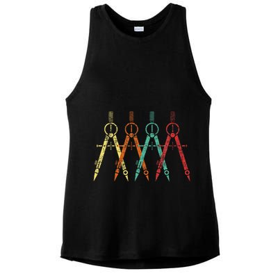 Architect Protractor Architecture Art Architectural Ladies PosiCharge Tri-Blend Wicking Tank
