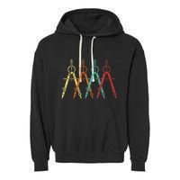 Architect Protractor Architecture Art Architectural Garment-Dyed Fleece Hoodie