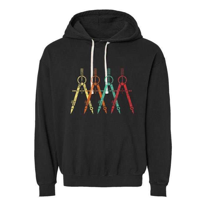 Architect Protractor Architecture Art Architectural Garment-Dyed Fleece Hoodie