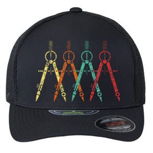 Architect Protractor Architecture Art Architectural Flexfit Unipanel Trucker Cap