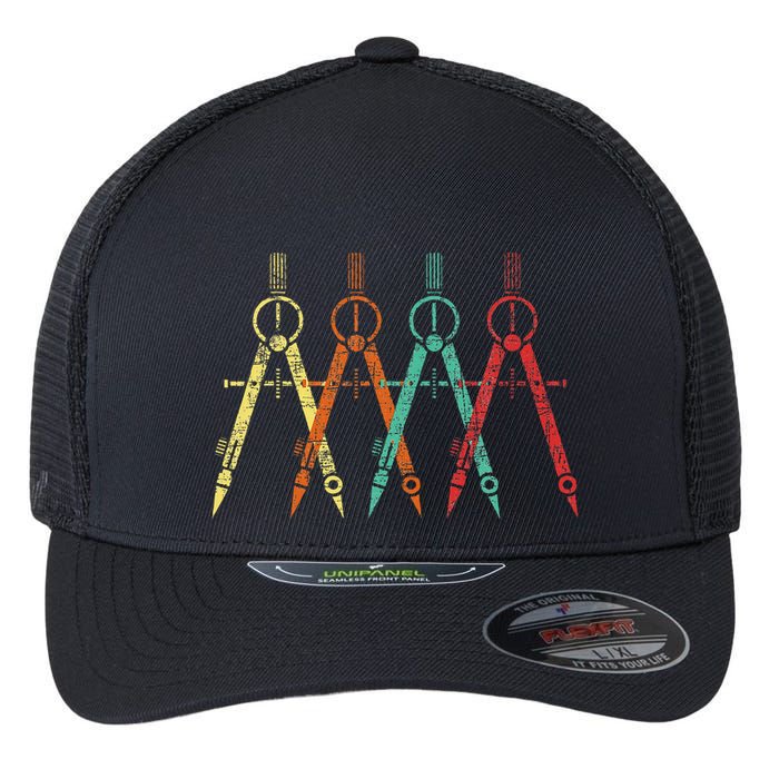 Architect Protractor Architecture Art Architectural Flexfit Unipanel Trucker Cap
