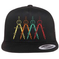 Architect Protractor Architecture Art Architectural Flat Bill Trucker Hat