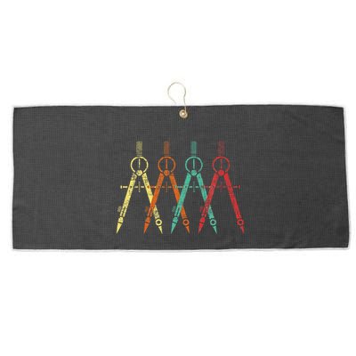 Architect Protractor Architecture Art Architectural Large Microfiber Waffle Golf Towel
