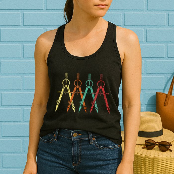 Architect Protractor Architecture Art Architectural Womens Tank Top