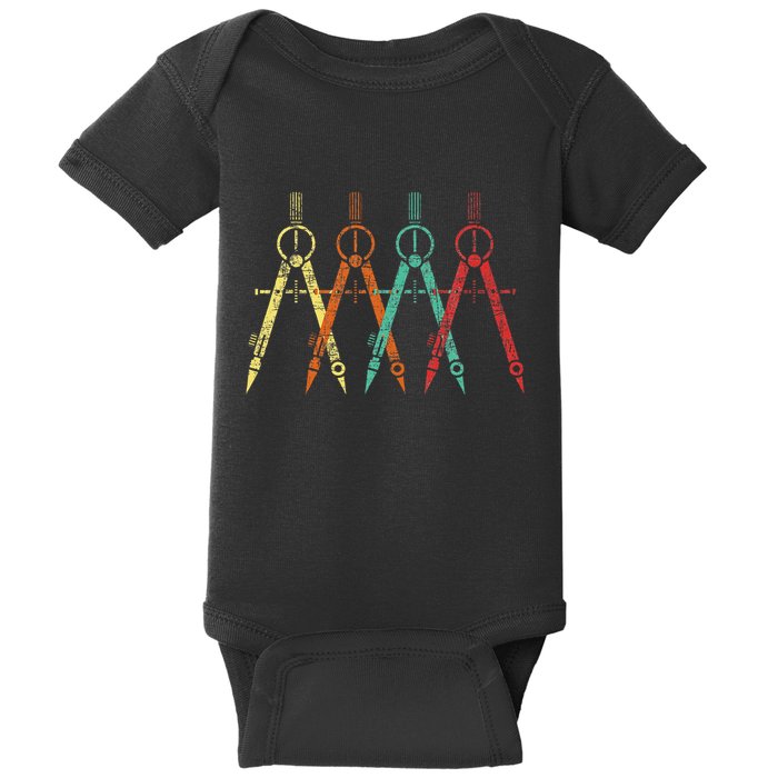 Architect Protractor Architecture Art Architectural Baby Bodysuit