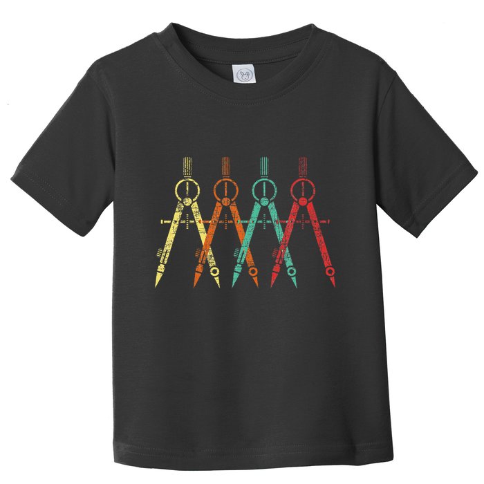 Architect Protractor Architecture Art Architectural Toddler T-Shirt