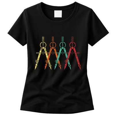 Architect Protractor Architecture Art Architectural Womens T-Shirt