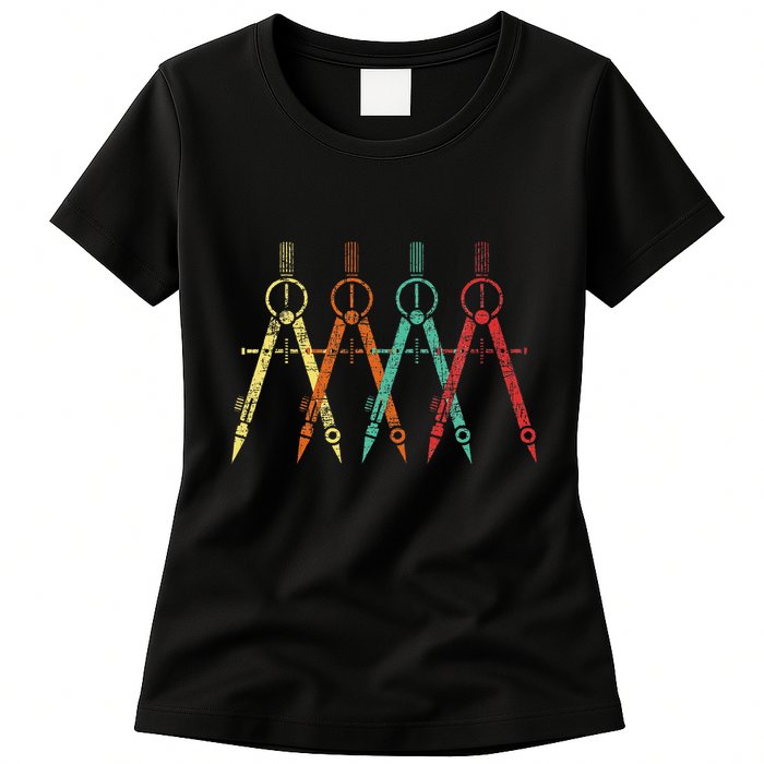 Architect Protractor Architecture Art Architectural Womens T-Shirt