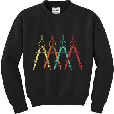 Architect Protractor Architecture Art Architectural Kids Sweatshirt
