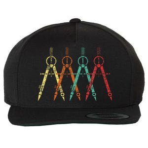 Architect Protractor Architecture Art Architectural Wool Snapback Cap