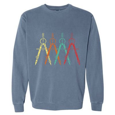 Architect Protractor Architecture Art Architectural Garment-Dyed Sweatshirt
