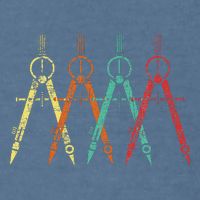 Architect Protractor Architecture Art Architectural Garment-Dyed Sweatshirt