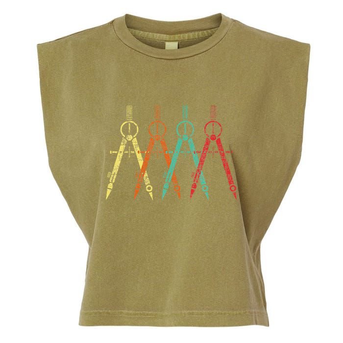 Architect Protractor Architecture Art Architectural Garment-Dyed Women's Muscle Tee