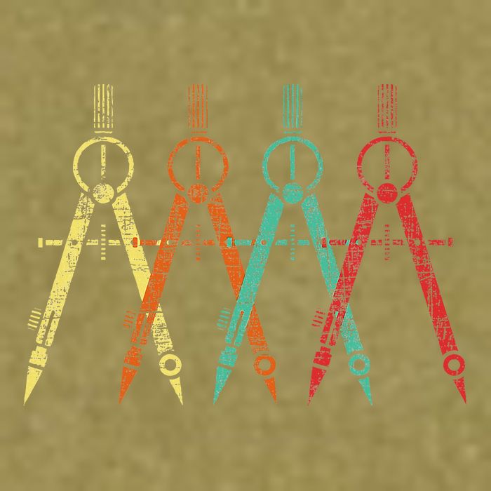 Architect Protractor Architecture Art Architectural Garment-Dyed Women's Muscle Tee