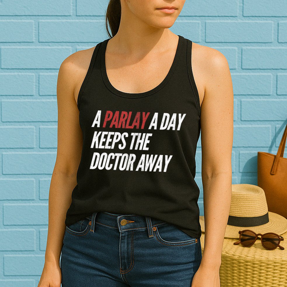 A Parlay A Day Funny Gambling Sports Betting TShirt Womens Tank Top