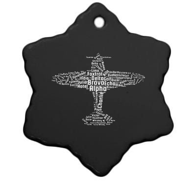 Aviation Phonetic Alphabet Flying Pilot Gift Ceramic Star Ornament