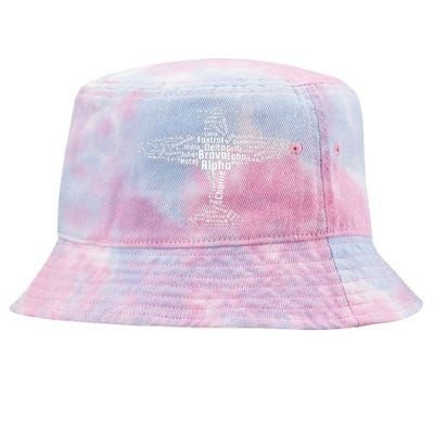 Aviation Phonetic Alphabet Flying Pilot Gift Tie-Dyed Bucket Hat