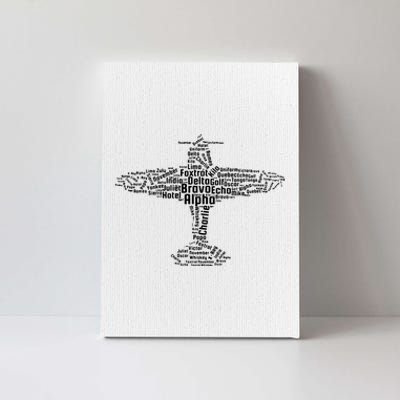 Aviation Phonetic Alphabet Flying Pilot Gift Canvas