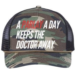 A Parlay A Day Funny Gambling Sports Betting T Retro Rope Trucker Hat Cap