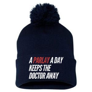 A Parlay A Day Funny Gambling Sports Betting T Pom Pom 12in Knit Beanie