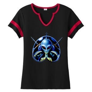 Alien Pilot Ladies Halftime Notch Neck Tee