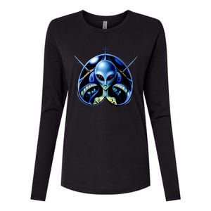 Alien Pilot Womens Cotton Relaxed Long Sleeve T-Shirt