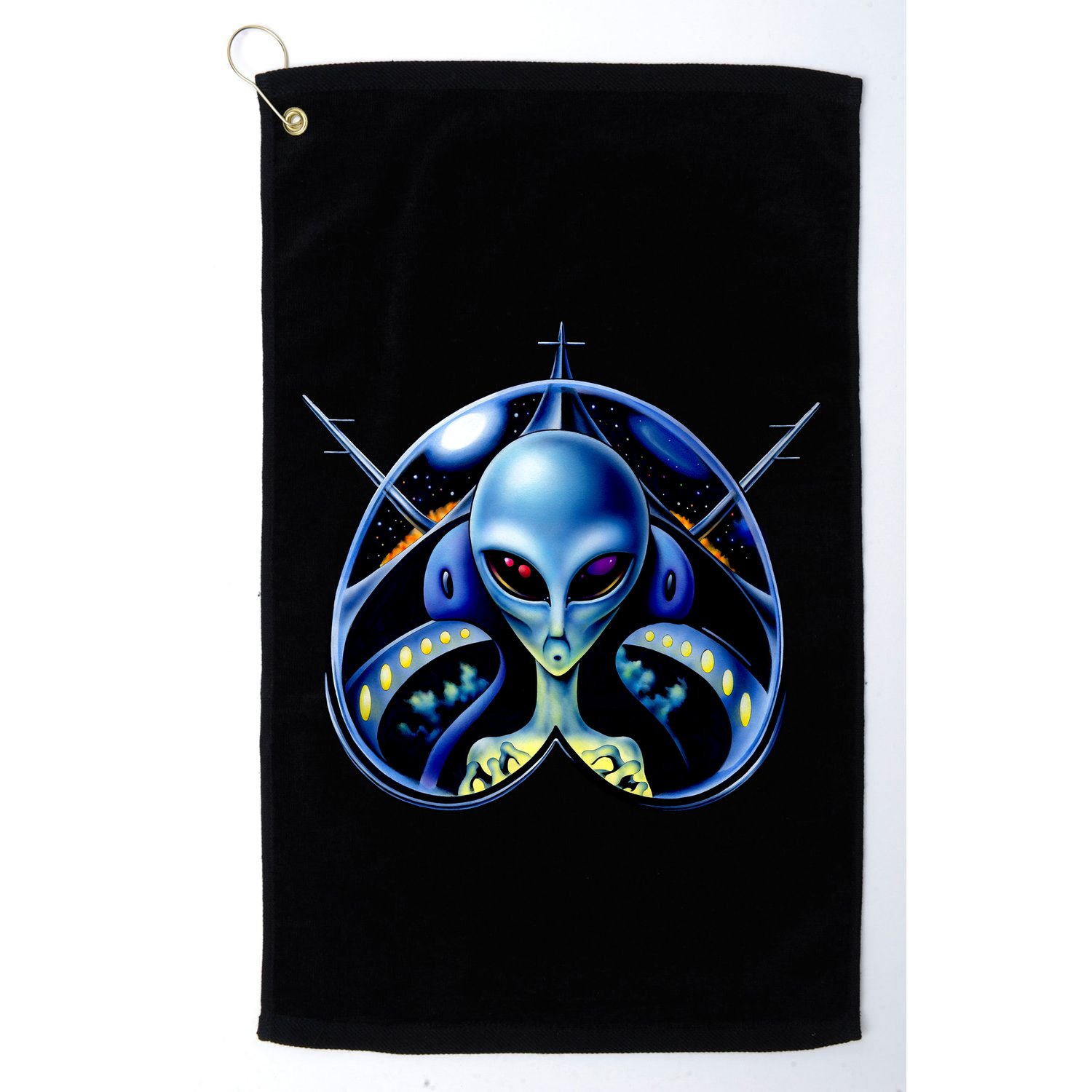 Alien Pilot Golf Towel