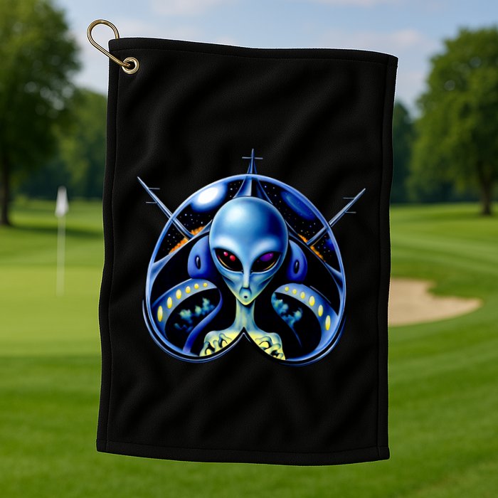 Alien Pilot Golf Towel