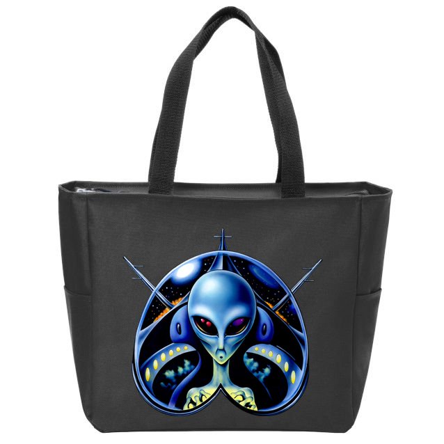 Alien Pilot Zip Tote Bag