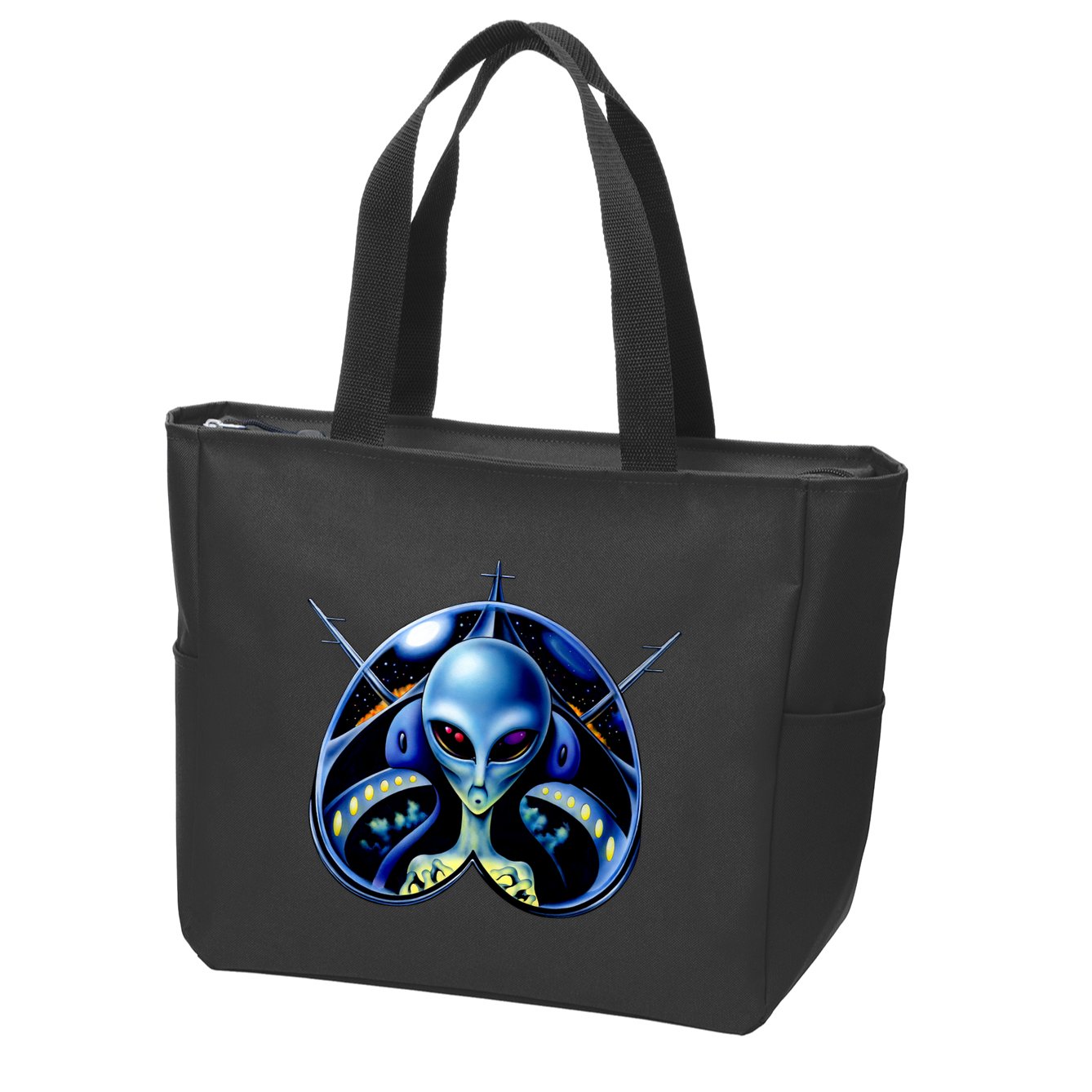 Alien Pilot Zip Tote Bag