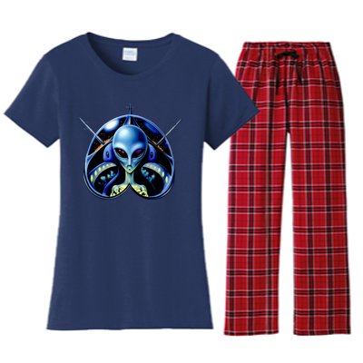 Alien Pilot Women's Flannel Pajama Set