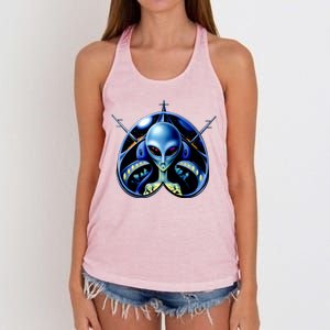 Alien Pilot Women's Knotted Racerback Tank