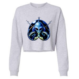 Alien Pilot Cropped Pullover Crew