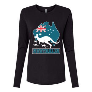 Australian Pride Aussie Gift Kangaroo Womens Cotton Relaxed Long Sleeve T-Shirt