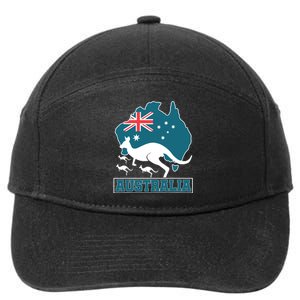 Australian Pride Aussie Gift Kangaroo 7-Panel Snapback Hat