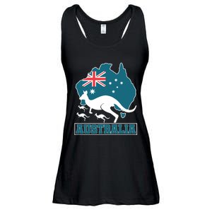 Australian Pride Aussie Gift Kangaroo Ladies Essential Flowy Tank