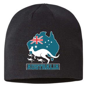 Australian Pride Aussie Gift Kangaroo Sustainable Beanie