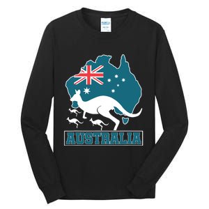 Australian Pride Aussie Gift Kangaroo Tall Long Sleeve T-Shirt