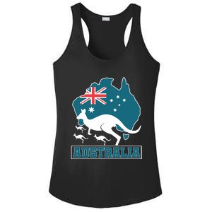 Australian Pride Aussie Gift Kangaroo Ladies PosiCharge Competitor Racerback Tank