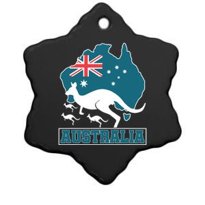 Australian Pride Aussie Gift Kangaroo Ceramic Star Ornament