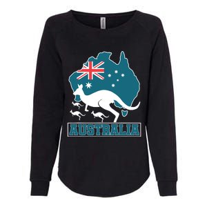 Australian Pride Aussie Gift Kangaroo Womens California Wash Sweatshirt