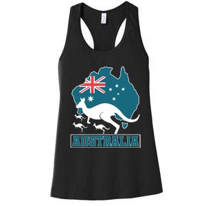 Australian Pride Aussie Gift Kangaroo Women's Racerback Tank