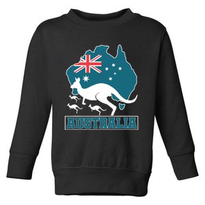 Australian Pride Aussie Gift Kangaroo Toddler Sweatshirt