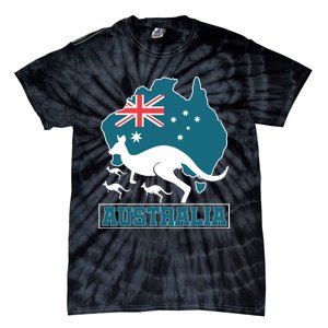 Australian Pride Aussie Gift Kangaroo Tie-Dye T-Shirt