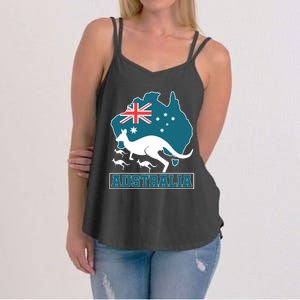 Australian Pride Aussie Gift Kangaroo Women's Strappy Tank