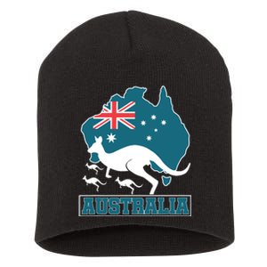 Australian Pride Aussie Gift Kangaroo Short Acrylic Beanie