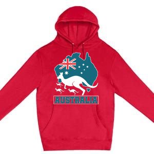 Australian Pride Aussie Gift Kangaroo Premium Pullover Hoodie