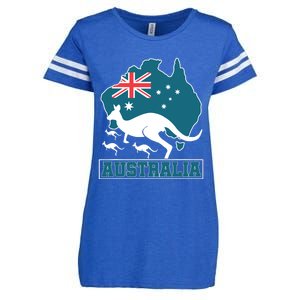 Australian Pride Aussie Gift Kangaroo Enza Ladies Jersey Football T-Shirt