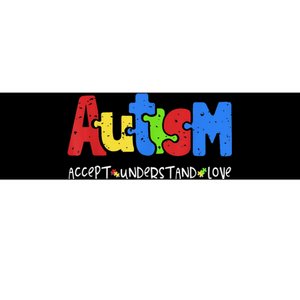 Autism Puzzle Accept Understand Love Autism Awareness Bumper Sticker