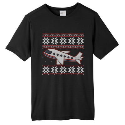 Airplane Pilots Aviation Crew Matching Ugly Christmas Plane Gift Tall Fusion ChromaSoft Performance T-Shirt